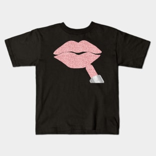 Pink Lipstick Kiss II Kids T-Shirt